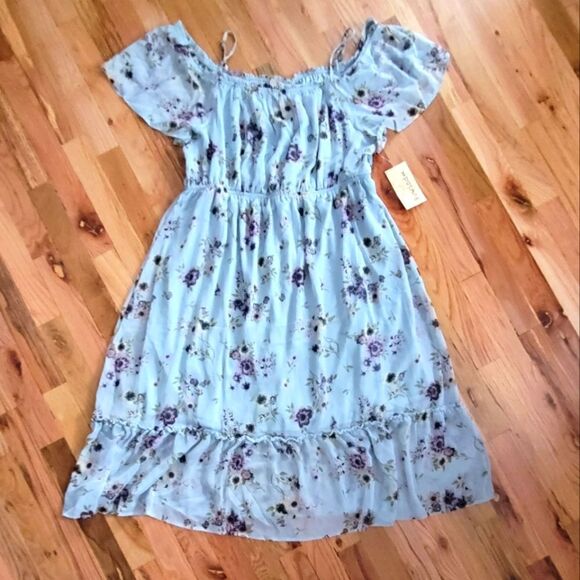 NWT Rewind 1X Cold Shoulder Midi Dress - Picture 7 of 7